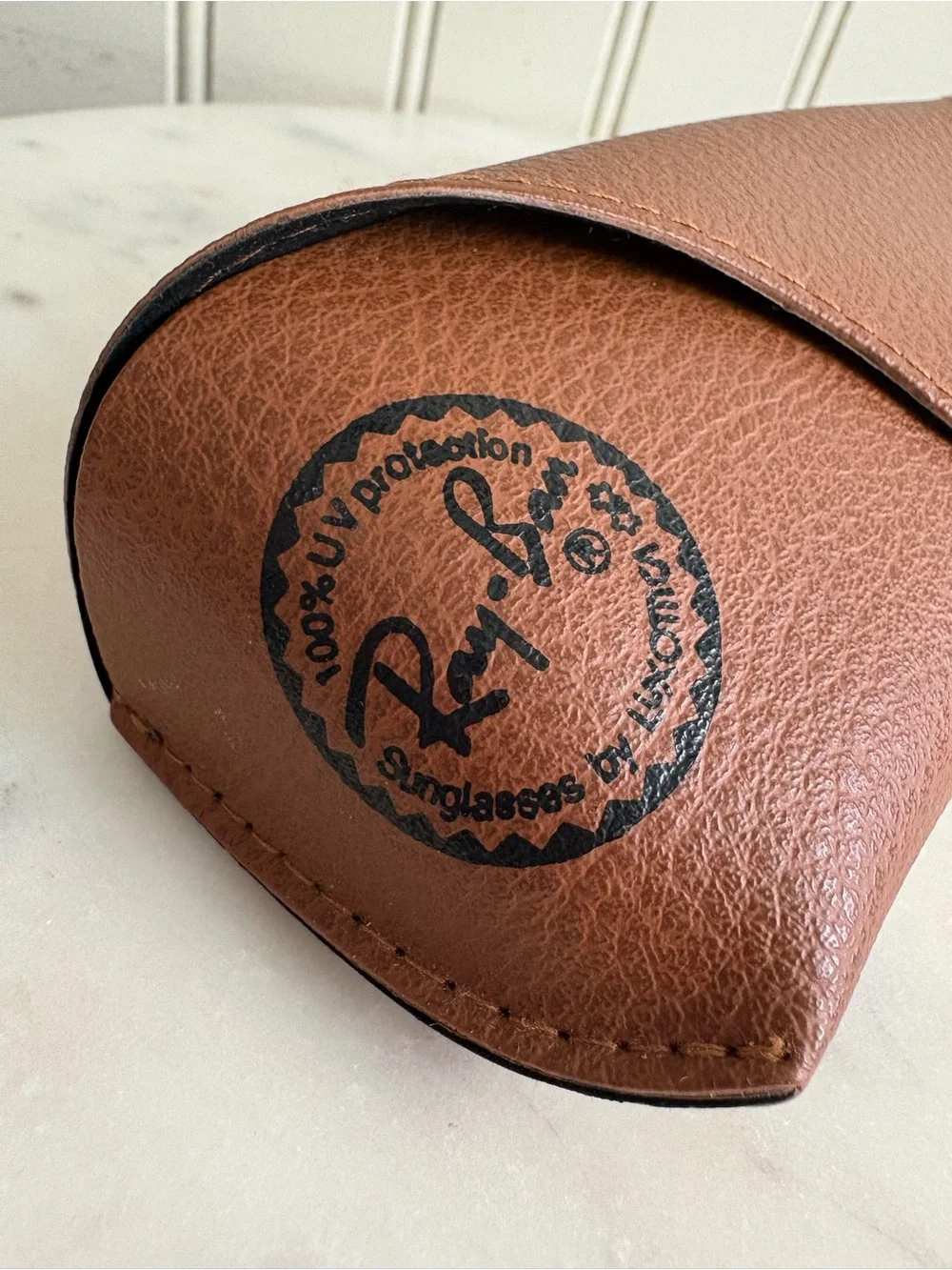 Ray-Ban Brown Leather Sunglasses Case EXCELLENT CONDITION Designer Travel Sporty